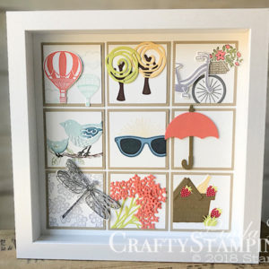 Stamp It Group 2018 Spring Fling Blog Hop | Spring Sampler | Stampin Up Demonstrator Linda Cullen | Crafty Stampin’ | Purchase your Stampin’ Up Supplies | Amazing You Stamp Set | Pocketful of Sunshine | Bike Ride | Picnic with You | Best Birds | Lift Me Up | Dragonfly Dreams | Weather Together | Birthday Blooms | Fruit Basket | Layering Square Framelits | Pocket | Build a Bike | Up & Away Thinlits | Detailed Dragonfly | Swirly Scribble | Umbrella Weather | Birds & Blooms | Bouquet Bunch