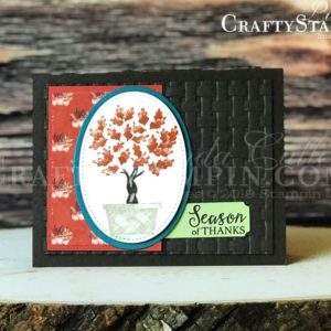 Beauty & Joy - Season of Thanks | Stampin Up Demonstrator Linda Cullen | Crafty Stampin’ | Purchase your Stampin’ Up Supplies | Beauty & Joy Stamp Set | Stitched Shape Dies | Layering Ovals Dies | Basket Weave 3D Embossing Folder | Come to Gather Designer Series Paper